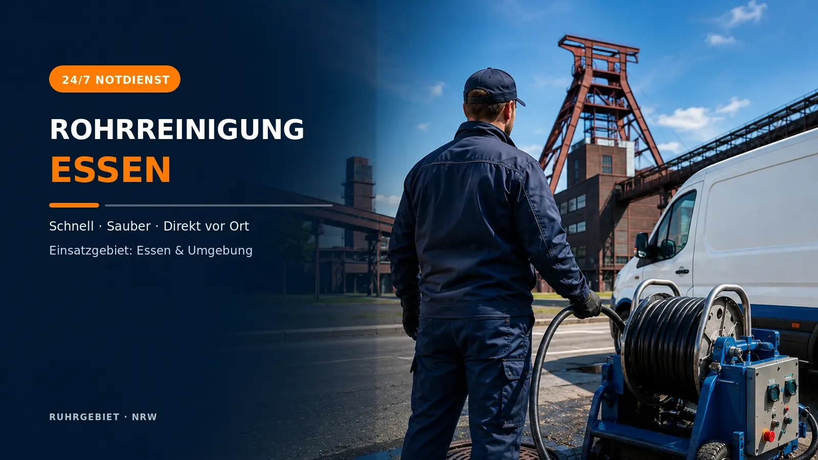 Rohrreinigung Essen Kanalreinigung Notdienst - Professioneller Service in Essen NRW