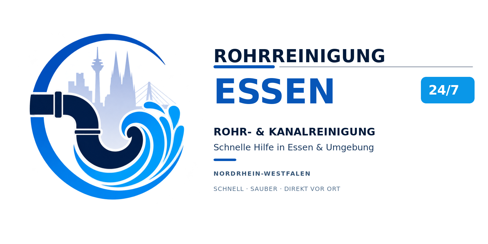 Essen Rohrreinigung Kanalreinigung Notdienst Logo